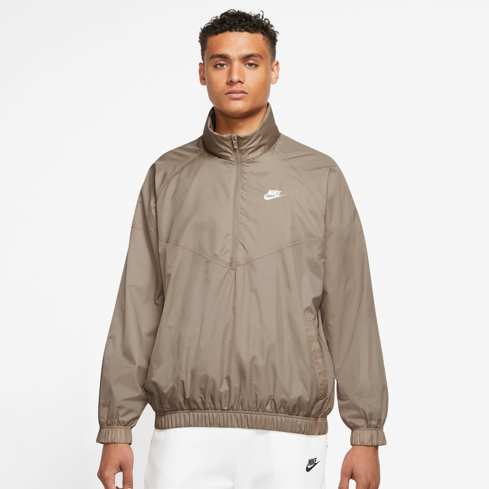 Khaki nike half zip online